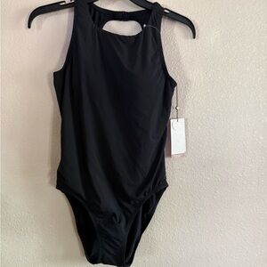 Elegant Women's Black One-Piece Swimsuit